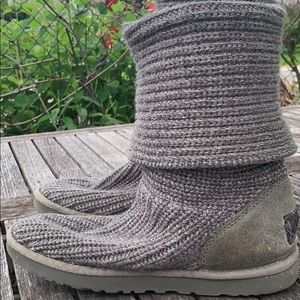 Gray UGG Sweater Boots
